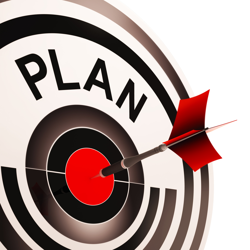 Plan Target Showing Business Planning, Missions And Goals